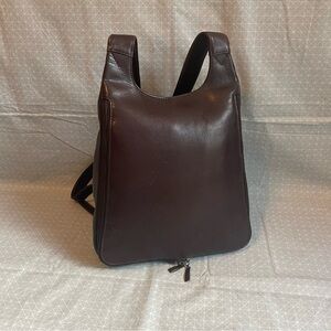Volare Group Smooth Leather Flap Organizer Backpack